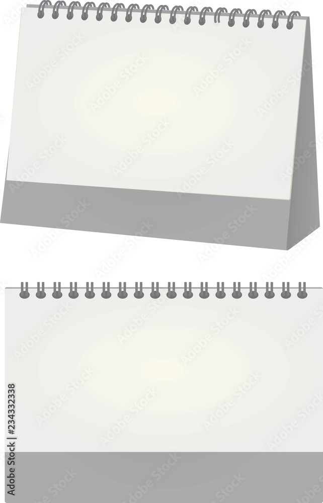 Blank calendar. vector illustration Stock Vector | Adobe Stock