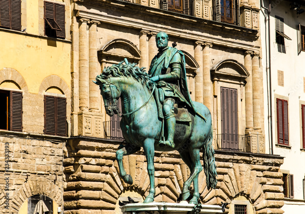 Fototapeta premium Statua equestre di Cosimo in Florence