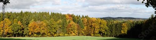 Fototapeta Naklejka Na Ścianę i Meble -  autumn landscape with lake and trees