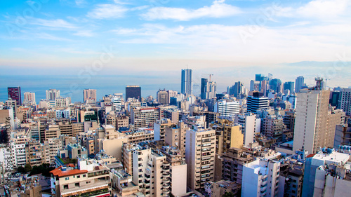 aerial view of Beirut, Lebanon