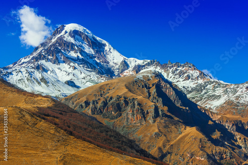 Mount Kazbek, the third highest peak in Georgia © monticellllo
