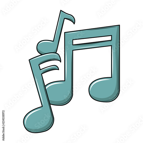 Music notes cartoon