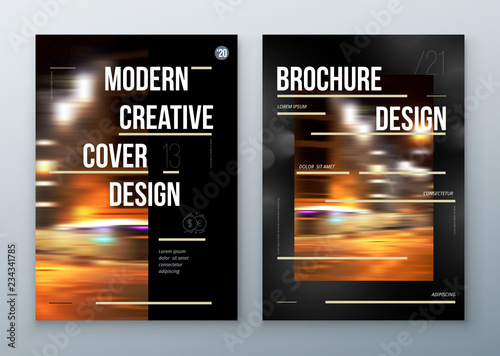 Brochure template layout design. Corporate business annual report, catalog, magazine, flyer mockup. Creative modern bright concept circle round shape