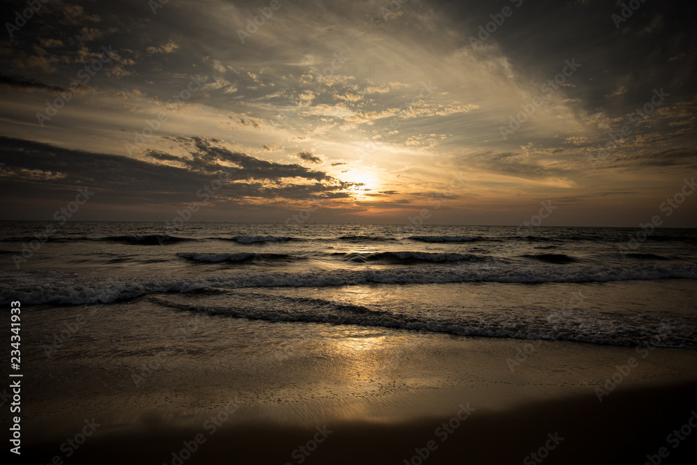 Sunset at seashore