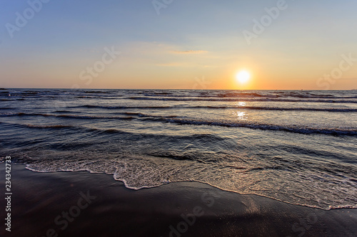 Albanian sunset at sea