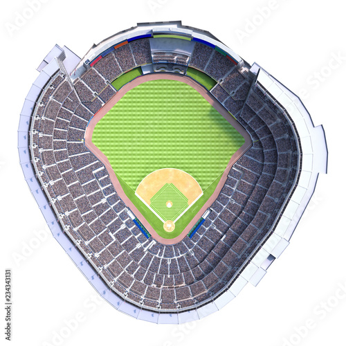 Photography baseball stadium top view