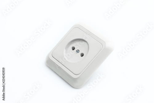 electric outlet. isolated on a white background.