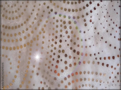 Video Footage Golden Xmas Lights with Dots - Modern Festive Concept