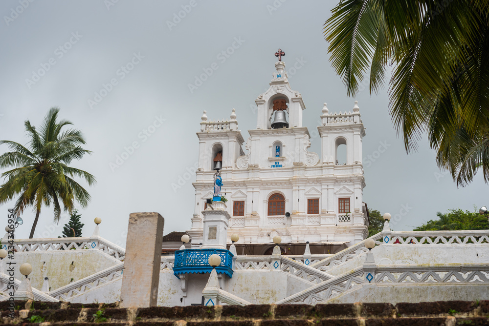 Obraz premium Buildings and commercial establishments in Panjim the capital city of Goa