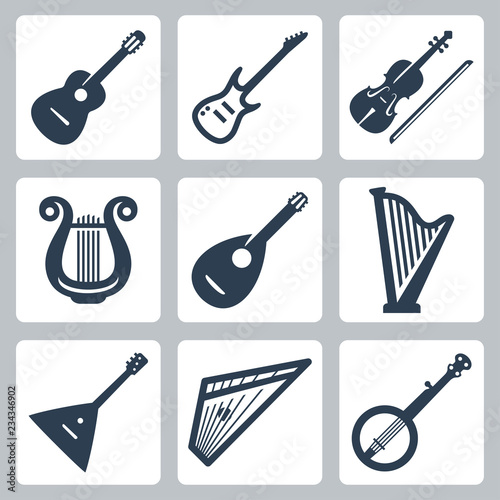 Vector musical instruments: strings