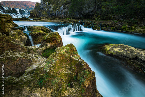 Strbacki buk waterfall on river Una in Bosnia and Croatia border