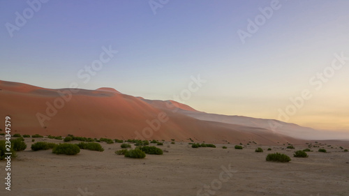 Golden Hour mist in the Empty Quarter Desert