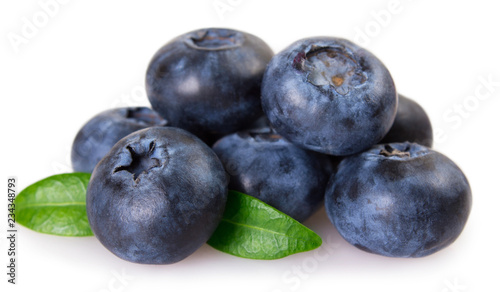 Fresh blueberry on white background