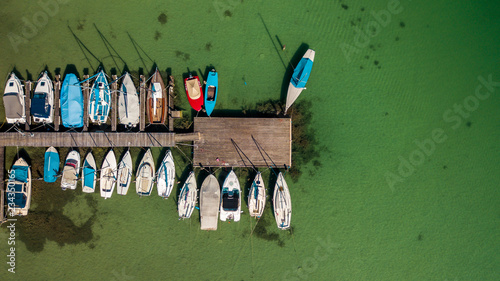Obraz na płótnie Boote auf dem Mattsee (Österreich) w salonie