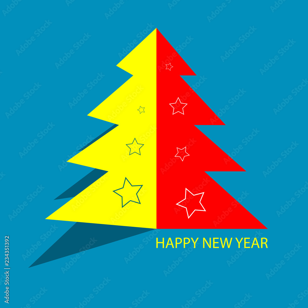 Christmas stylized Christmas tree. Festive vector image. Christmas stylized Christmas tree. Festive vector image.