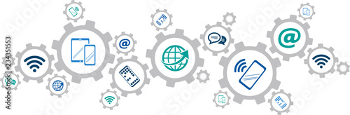 communication design – mobile / digital communication: vector illustration