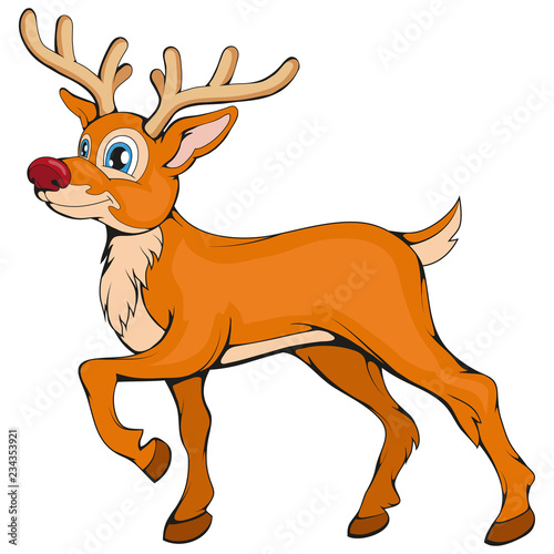Christmas deer isolated on white background. New Year s holiday. Christmas deer. Winter character head. Different new year characters. Winter celebration. Deer dressed in winter clothes. New Year