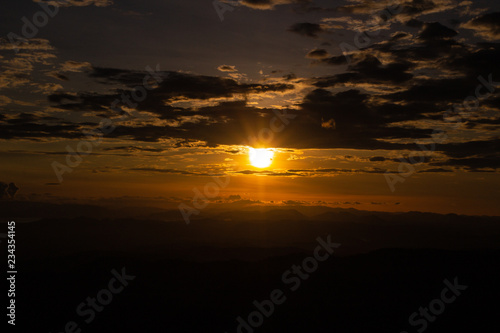 Sunset Mountain view  Guanacaste  Costa Rica.