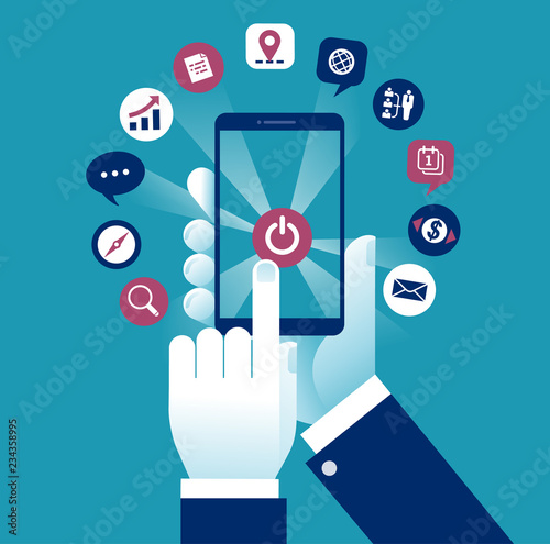 Mobile Phone Concept. Vector illustration