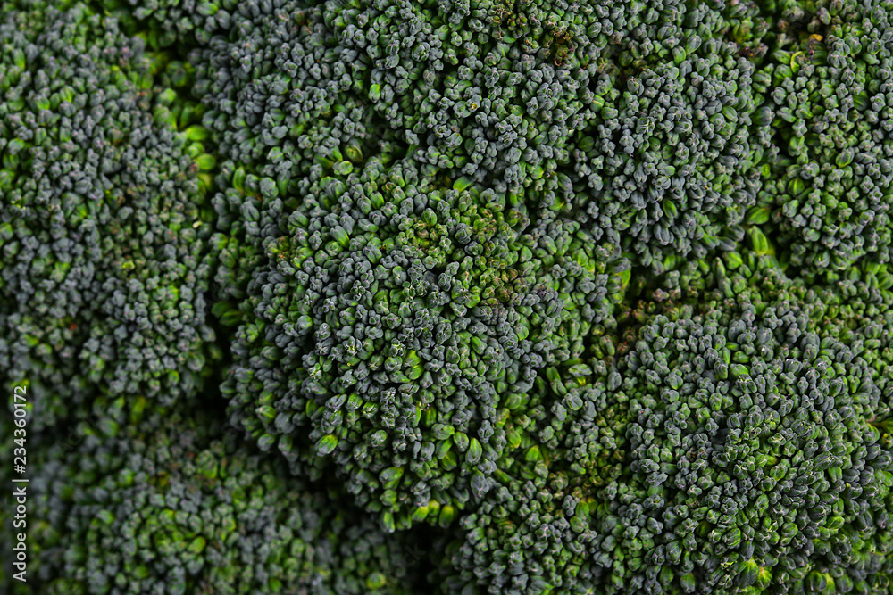 Texture of the top of fresh green broccoli for background Texture of the top of fresh green broccoli for background
