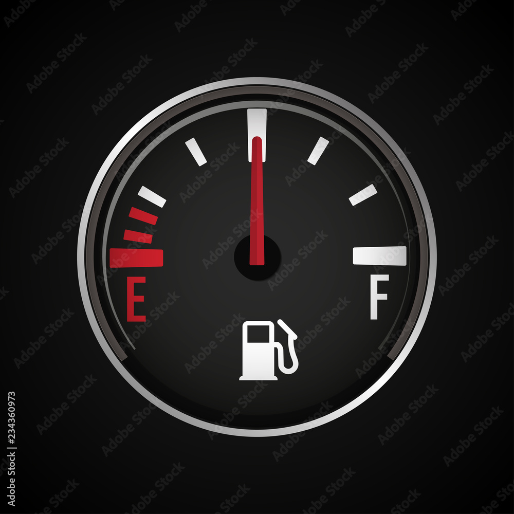 Fuel gauge icon. Gasoline indicator. Vector illustration Fuel gauge icon. Gasoline indicator. Vector illustration