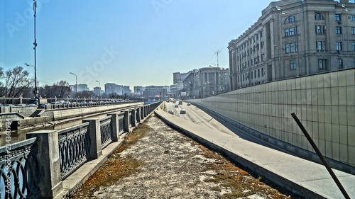 Russia, Moscow, Embankment of the Yauza River 