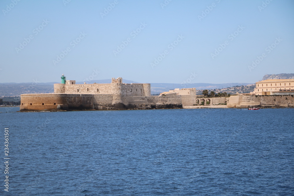 Fortress Castello Maniace in Ortigia Syracuse, Sicily Italy