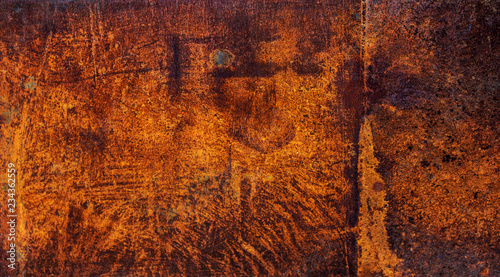 Rusty metal background. Rust on sheets of old black metal. Creative retro rust background as a creative source for design.