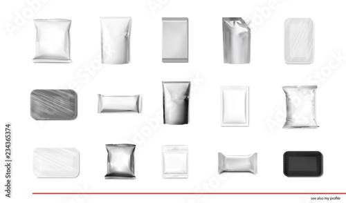 Set of packaging mockups isolated on white background. Vector illustration isolated on white background  ready and simple to use for your design. Quickly allow you to present your idea. EPS10.