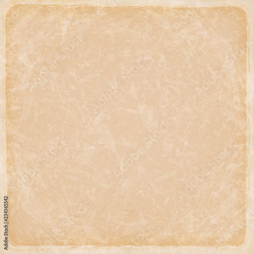 Brown vintage paper. Abstract background and texture for design. Brown rough paper in vintage style.Traces of paint and shabby edge. Vector. Eps10.