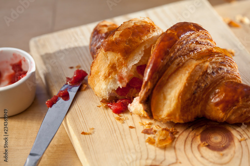 Croissant with jam