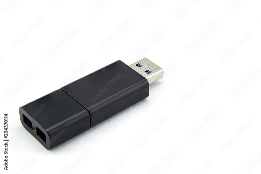 USB flash drive isolated on white background USB flash drive isolated on white background