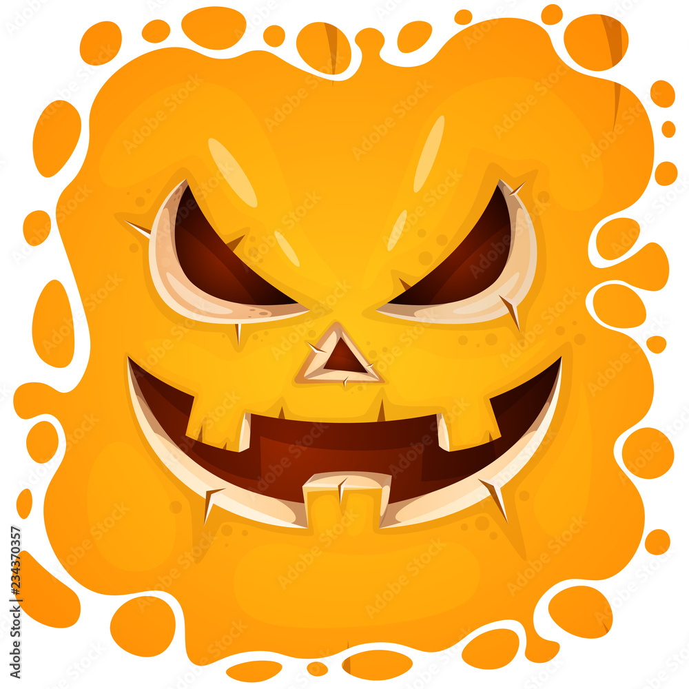 Funny, cute crazy pumpkin character. Halloween illustration. For printing on T-shirts. Funny, cute crazy pumpkin character. Halloween illustration. For printing on T-shirts.