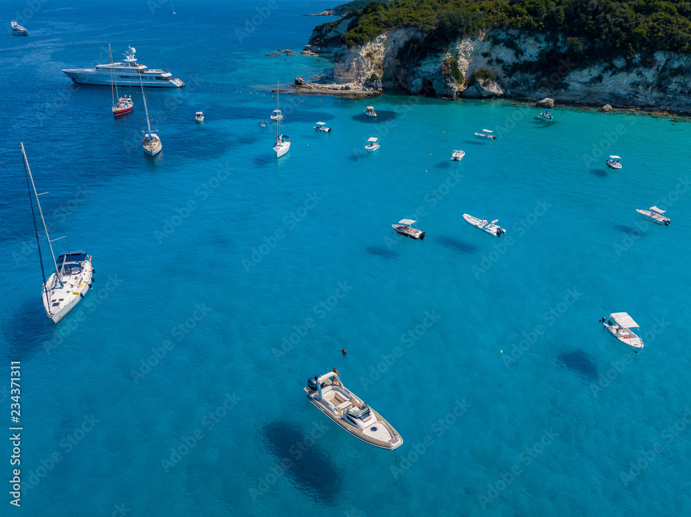 Boats and yachts at Greek islands Boats and yachts at Greek islands