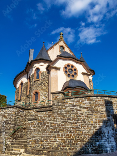 Church of Wilwerdange in Luxembourg, exterior view on a sunny day