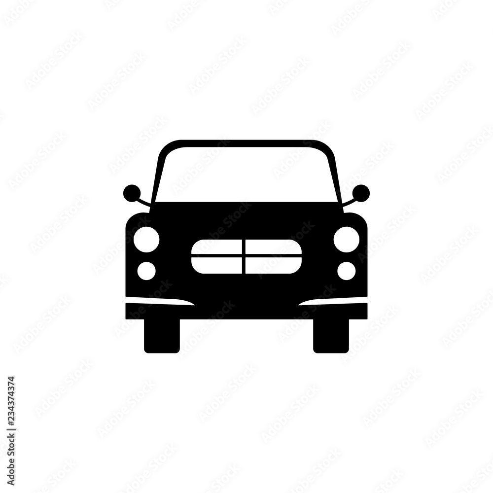 front view automobile, car icon. Element of transport front view icon for mobile concept and web apps. Glyph front view automobile, car icon can be used for web and mobile