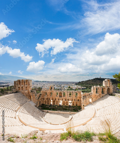 Herodes Atticus amphitheater of Acropolis, Athens, Greece