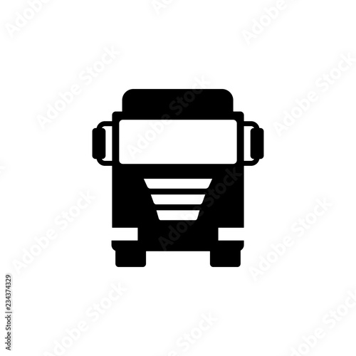 front view truck, auto icon. Element of transport front view icon for mobile concept and web apps. Glyph front view truck, auto icon can be used for web and mobile