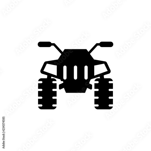 front view transport, quad bike icon. Element of transport front view icon for mobile concept and web app. Glyph front view transport, quad bike icon can be used for web and mobile