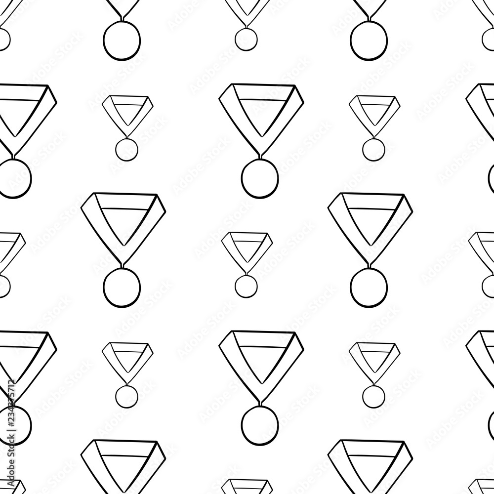 Seamless pattern with trophy and awards. Vector illustration Seamless pattern with trophy and awards. Vector illustration