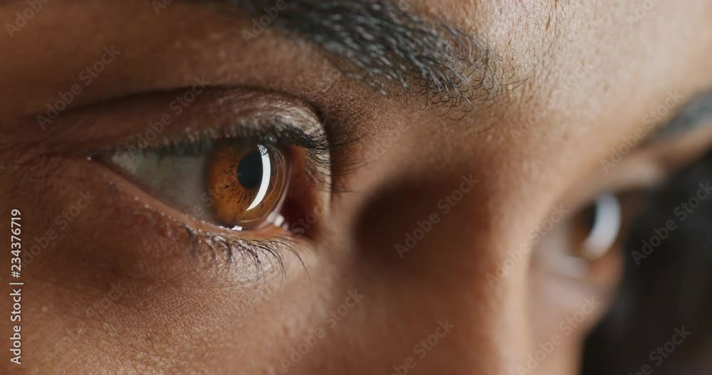close up macro beauty brown eyes blinking natural beauty cosmetics concept