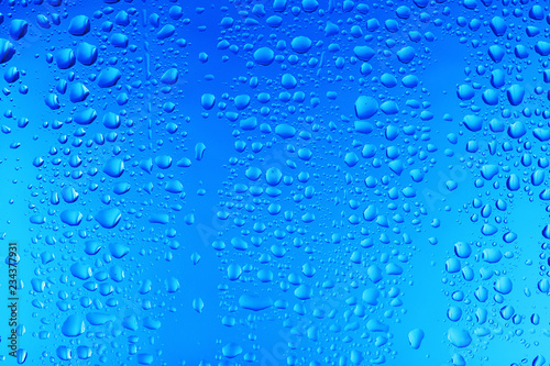 View of glass with water drops  closeup