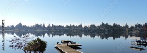 November Day at Lake Meridian, WA with Reflections 6