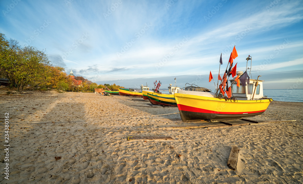 Fishermans sea bay in Poland