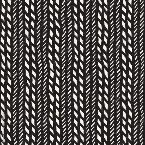 Simple ink geometric pattern. Monochrome black and white strokes background. Hand drawn ink texture for your design 