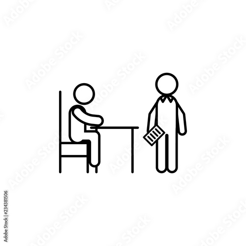  Home schooling, hiring tutor icon. Element of home schooling icon. Thin line icon for website design and development, app development. Premium icon