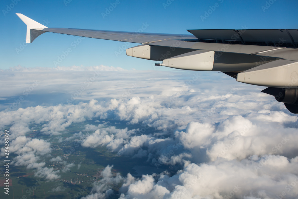 Aircraft illuminator window view Aircraft illuminator window view