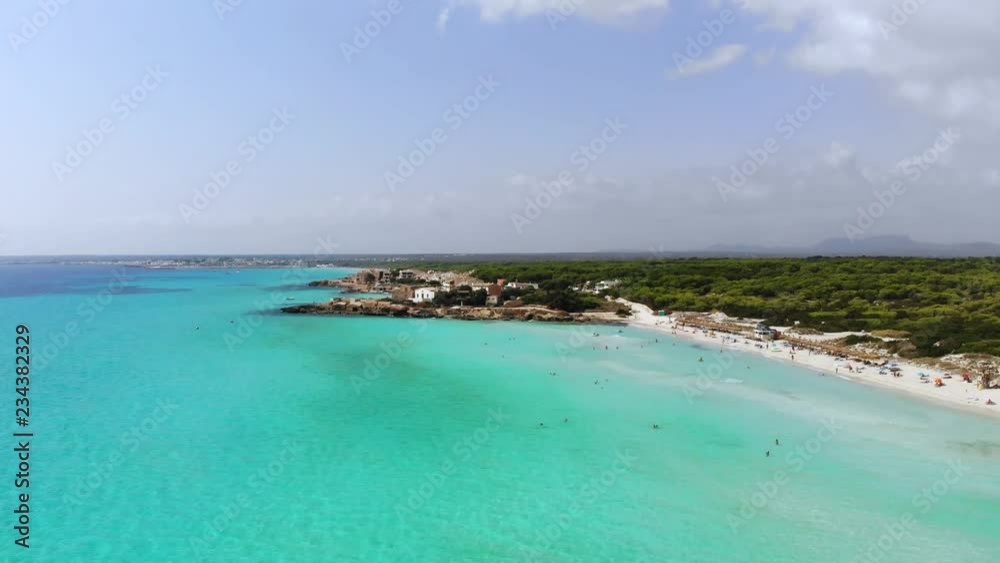 Aerial View, Flight over the Beach Es Trenc, Sa Rapita, Ses Covetes Aerial View, Flight over the Beach Es Trenc, Sa Rapita, Ses Covetes