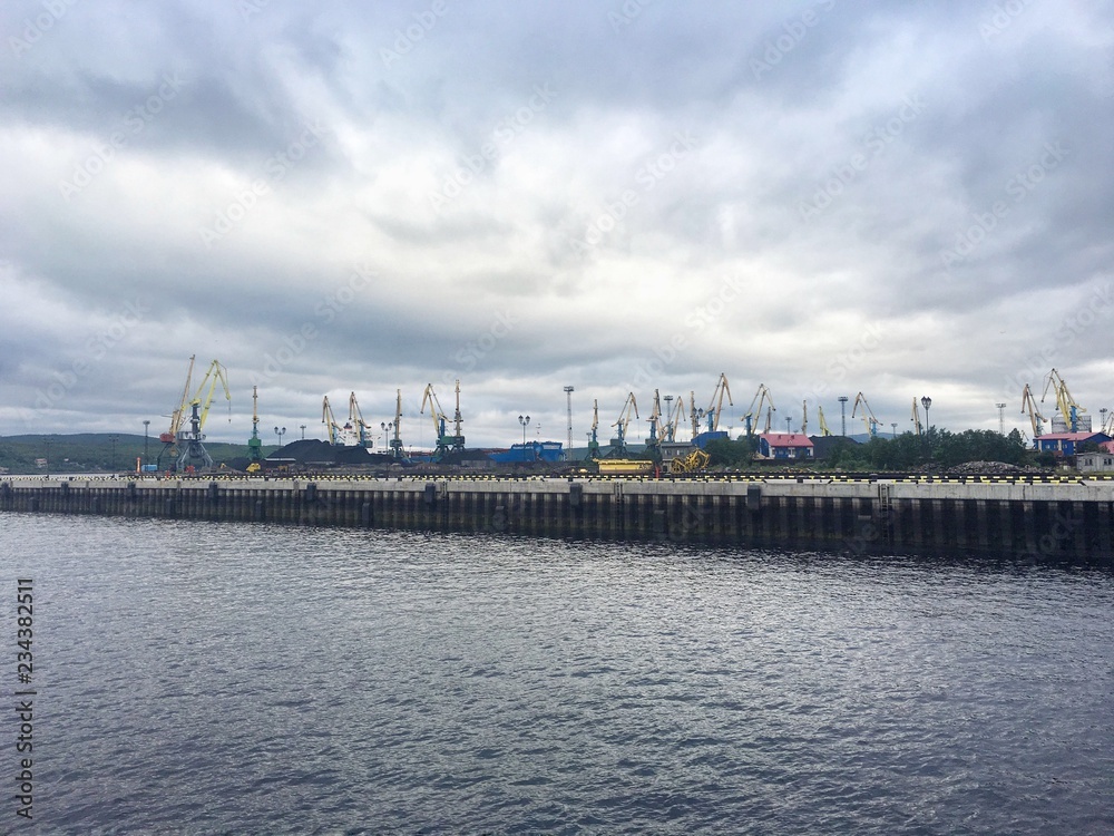 Indistrial landscape in the port