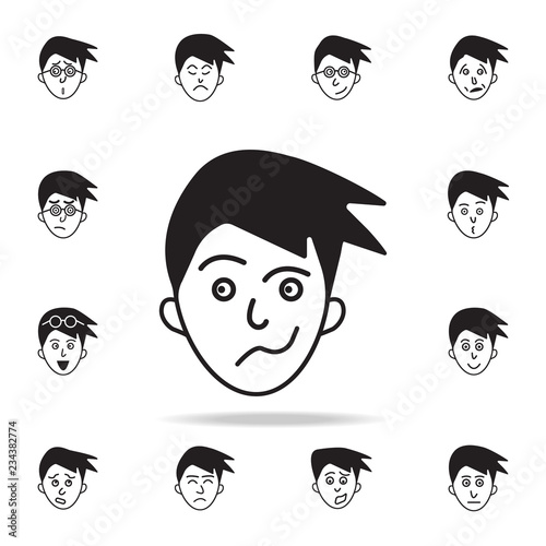 indifference on the face icon. Detailed set of facial emotions icons. Premium graphic design. One of the collection icons for websites, web design, mobile app